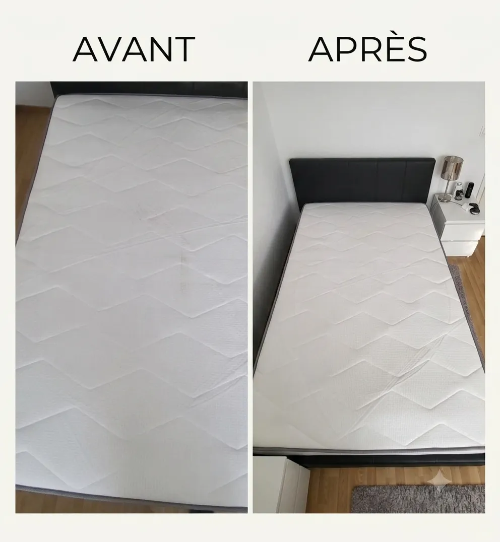 Nettoyage et désinfection de matelas avant après à domicile